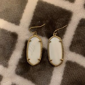 White Kendra Scott earrings